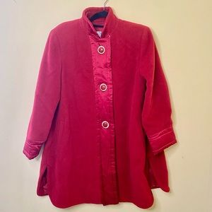 Valentino Women’s Coat Size 42/8 Vintage Red Wool Button Down $2000
